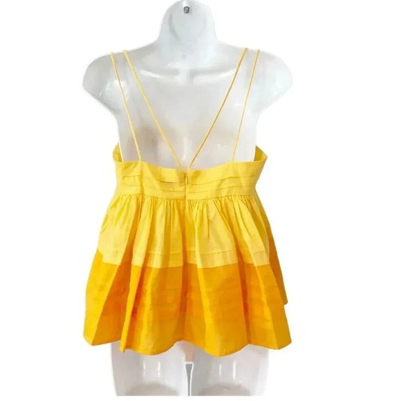 NEW Staud Theo Cotton Peplum Babydoll Top size 4 - Picture 4 of 14